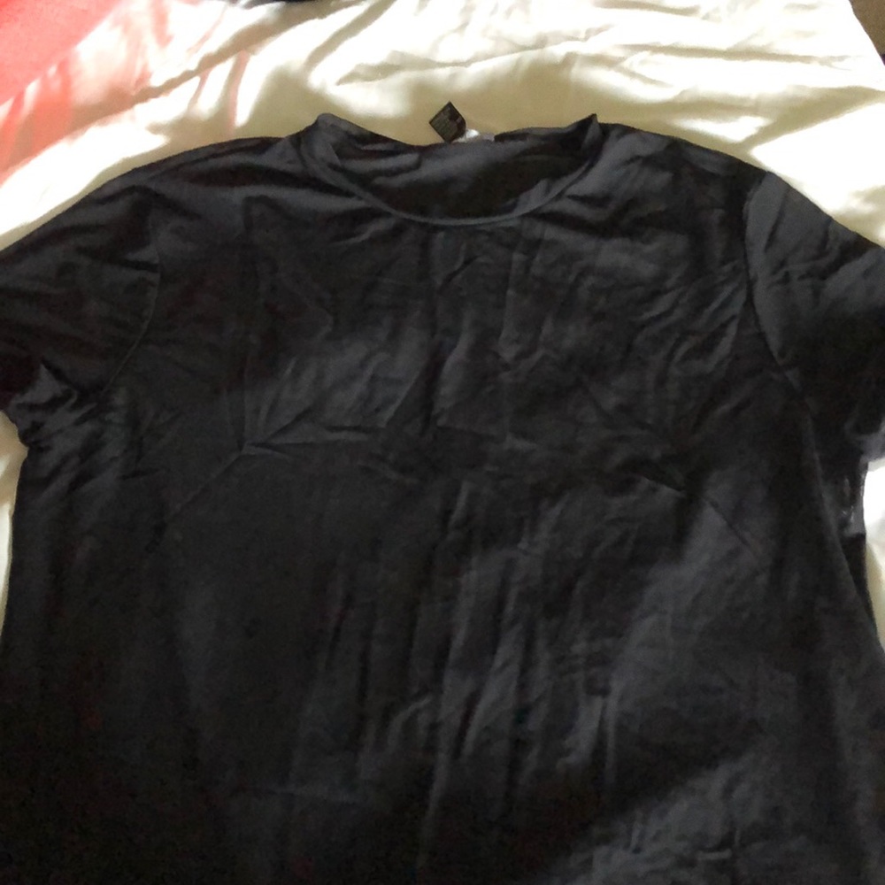 Black mesh top
